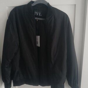 IVL womens black bomber jacket size M